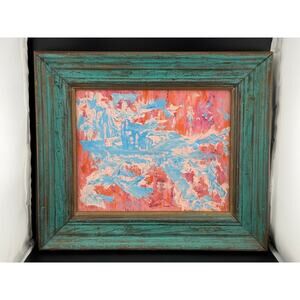 Original Framed Acrylic Painting "Blue Horse" by Guy Avery